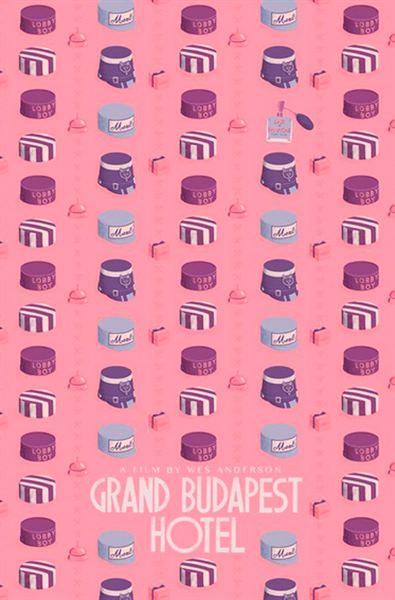 El gran Hotel Budapest (2014), de Wes Anderson. #PosterAlternativo de Maxime Pecourt